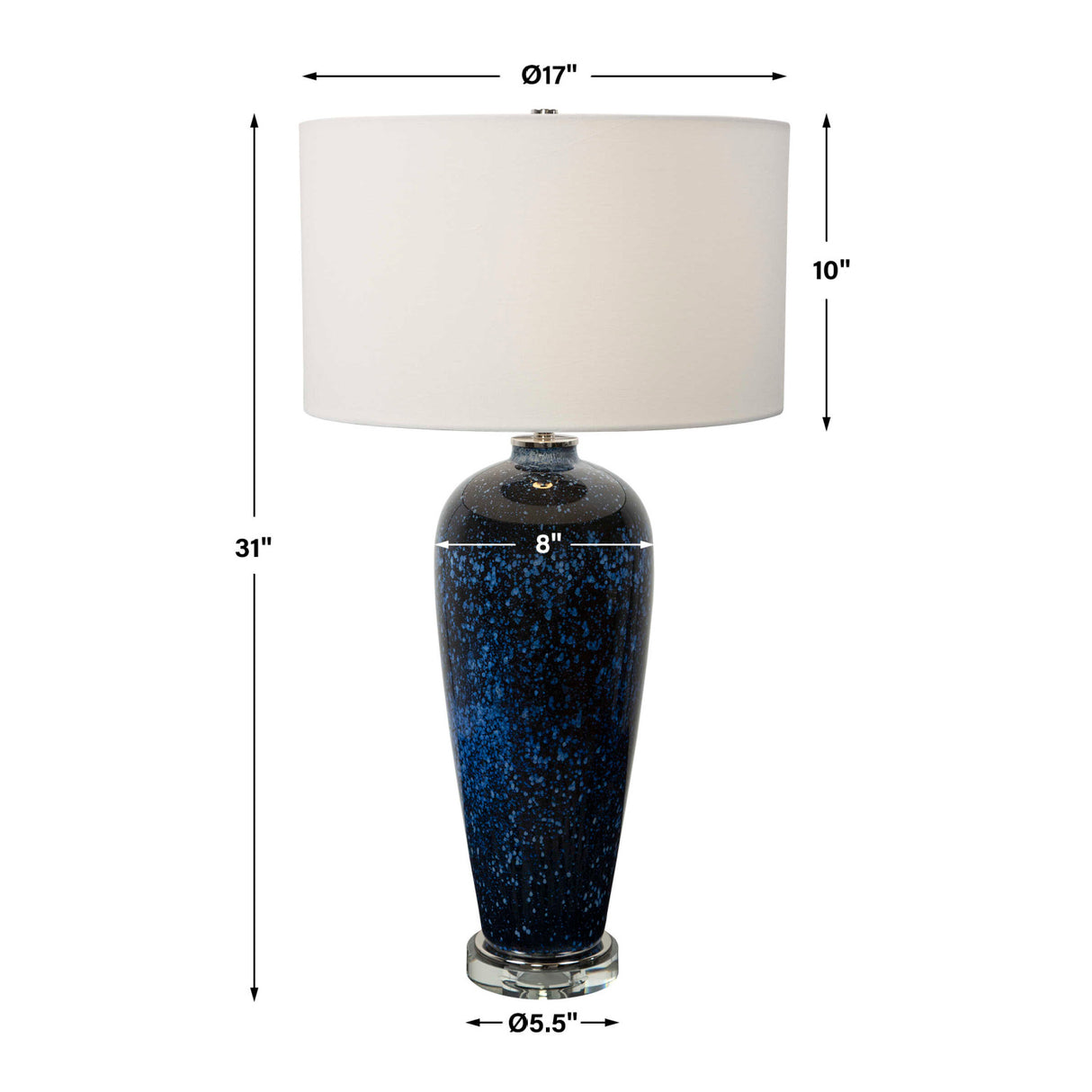   Blue Glass Table Lamp | Oroa.com