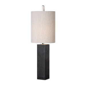   Black Marble Column Buffet Lamp | Oroa.com