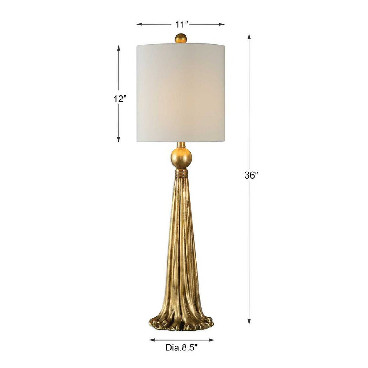   Metallic Gold Buffet Lamp | Oroa.com