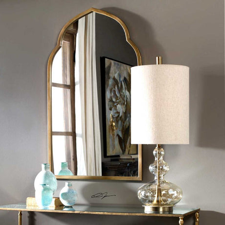   Wavy Amber Glass Buffet Lamp | Oroa.com