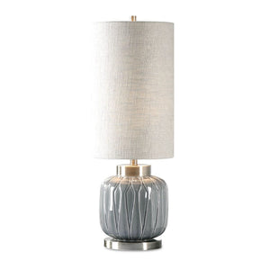   Gray Embossed Ceramic Buffet Lamp | Oroa.com
