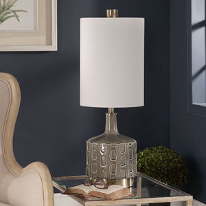   Gray Embossed Ceramic Table Lamp | Oroa.com