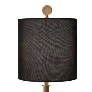   Black Linen Table Lamp | Oroa.com