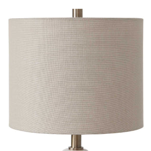   Polished White Marble Buffet Lamp | Oroa.com