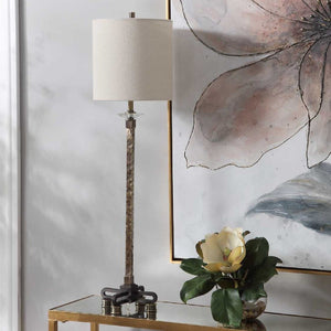   Hammered Antique Brass Buffet Lamp | Oroa.com