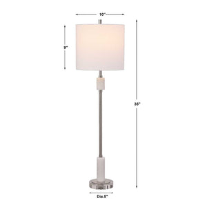   Polished Nickel Buffet Lamp | Oroa.com
