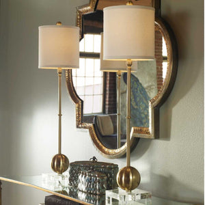   Brushed Brass Buffet Lamp | Oroa.com
