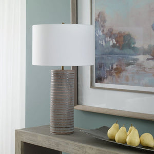   Frosted Gray Ceramic Table Lamp | Oroa.com