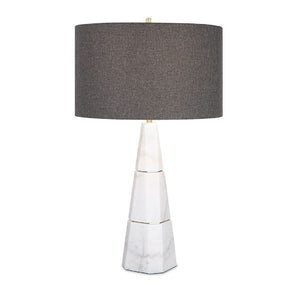   White Conical Marble Table Lamp | Oroa.com