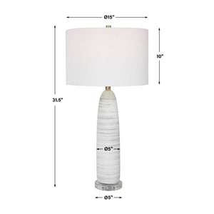   White Glazed Ceramic Table Lamp | Oroa.com