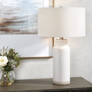   Glazed White Ceramic Table Lamp | Oroa.com