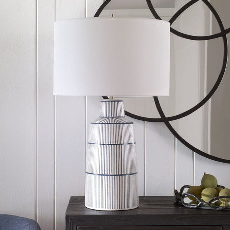   Ceramic Nautical Stripes Table Lamp | Oroa.com