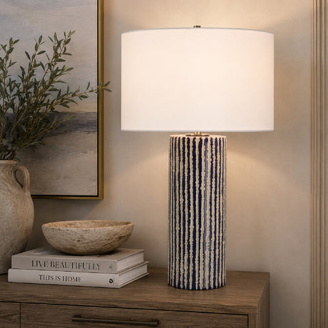   Glazed Stripes Ceramic Table Lamp | Oroa.com