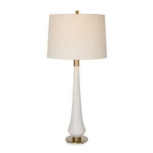   Tapered White Stone Table Lamp | Oroa.com