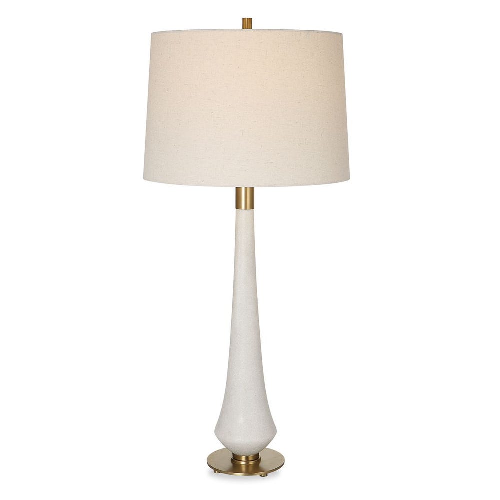   Tapered White Stone Table Lamp | Oroa.com