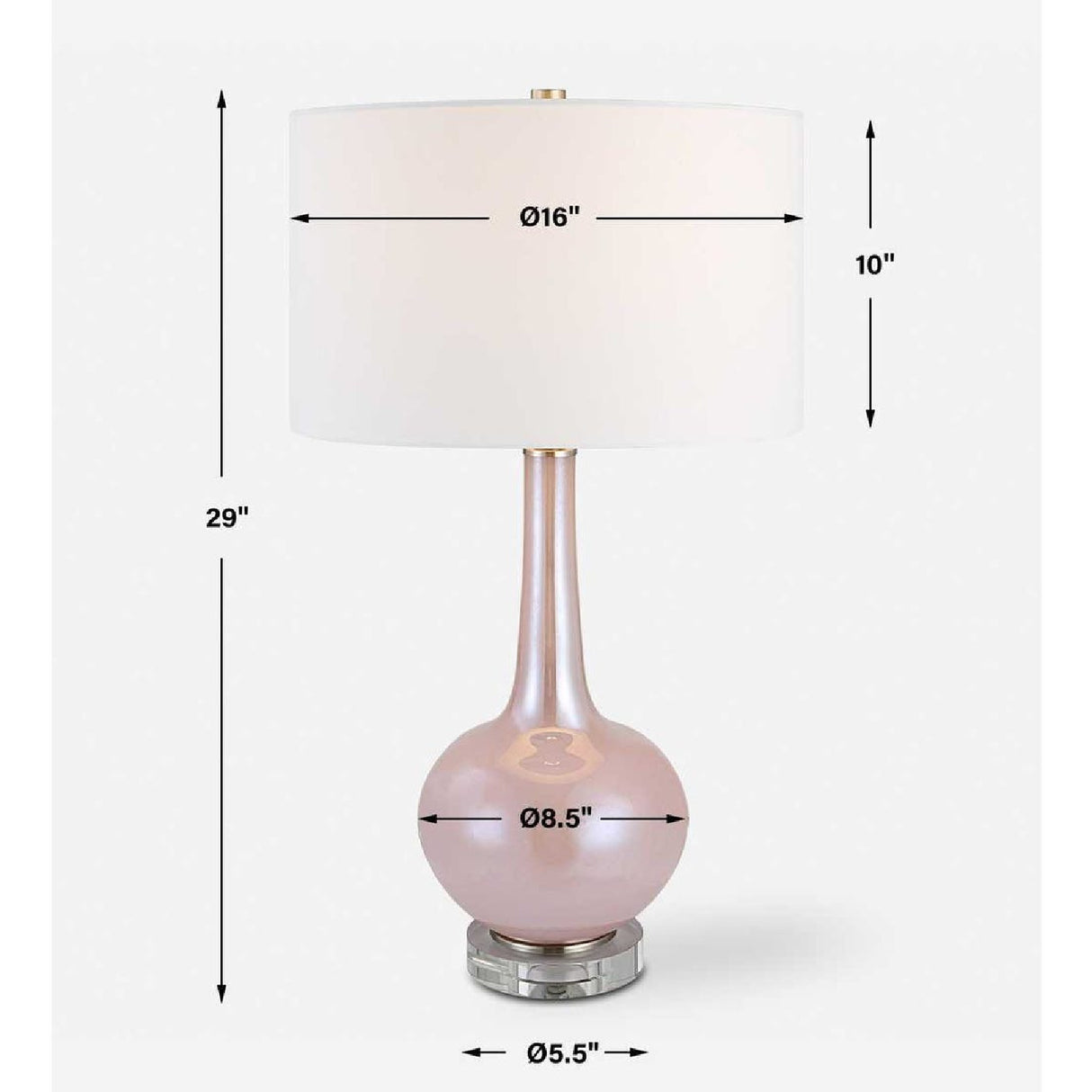   Pink Glass Table Lamp | Oroa.com