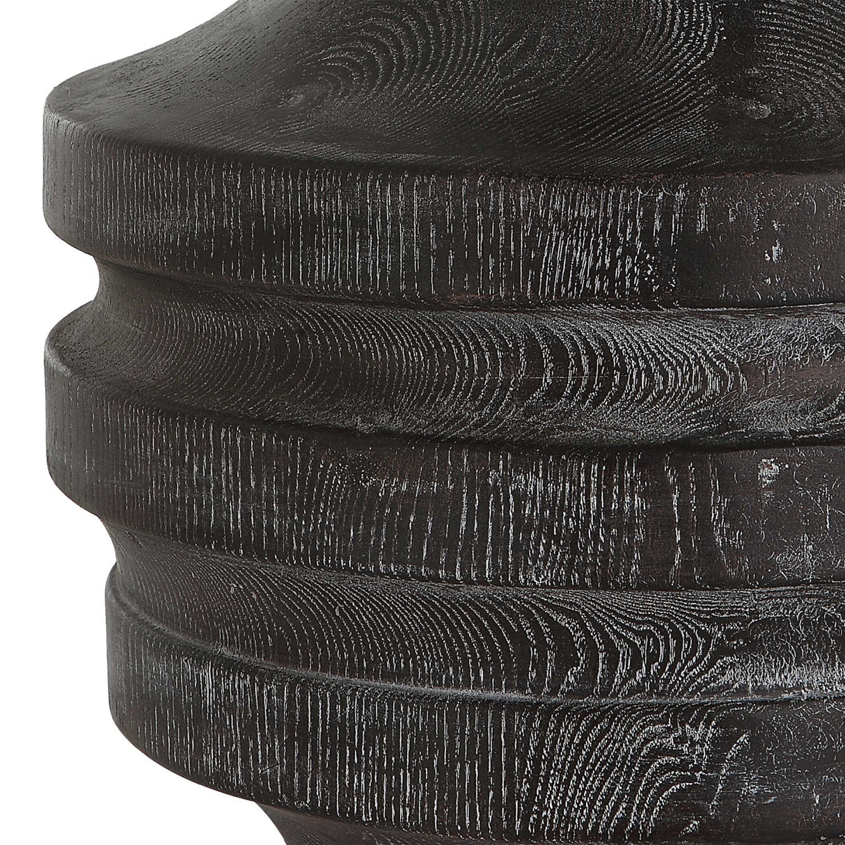   Black Wooden Rustic Table Lamp | Oroa.com