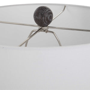   Black Wooden Rustic Table Lamp | Oroa.com