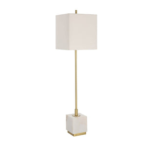   White Marble Block Buffet Lamp | Oroa.com