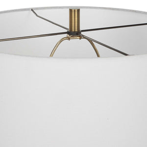   Scalloped Blue Ceramic Table Lamp | Oroa.com