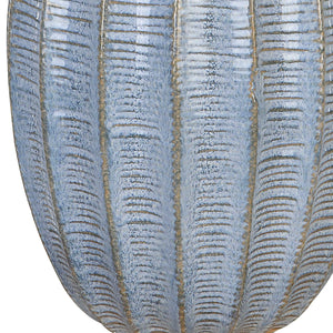   Scalloped Blue Ceramic Table Lamp | Oroa.com