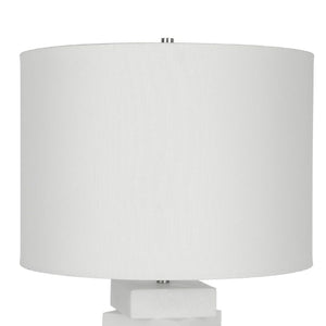   Stacked White Stone Table Lamp | Oroa.com
