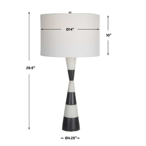   Black & White Stone Table Lamp | Oroa.com