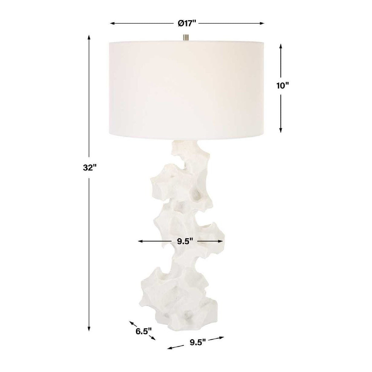  Organic-Shaped White Stone Table Lamp | Oroa.com