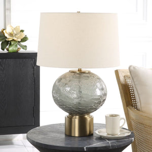   Smoky Gray Glass Table Lamp | Oroa.com