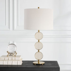   Round Alabaster Table Lamp | Oroa.com