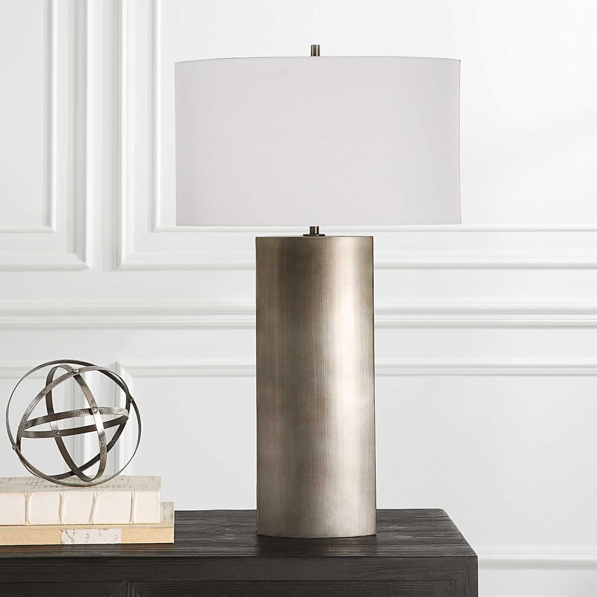   Gray Steel Table Lamp | Oroa.com