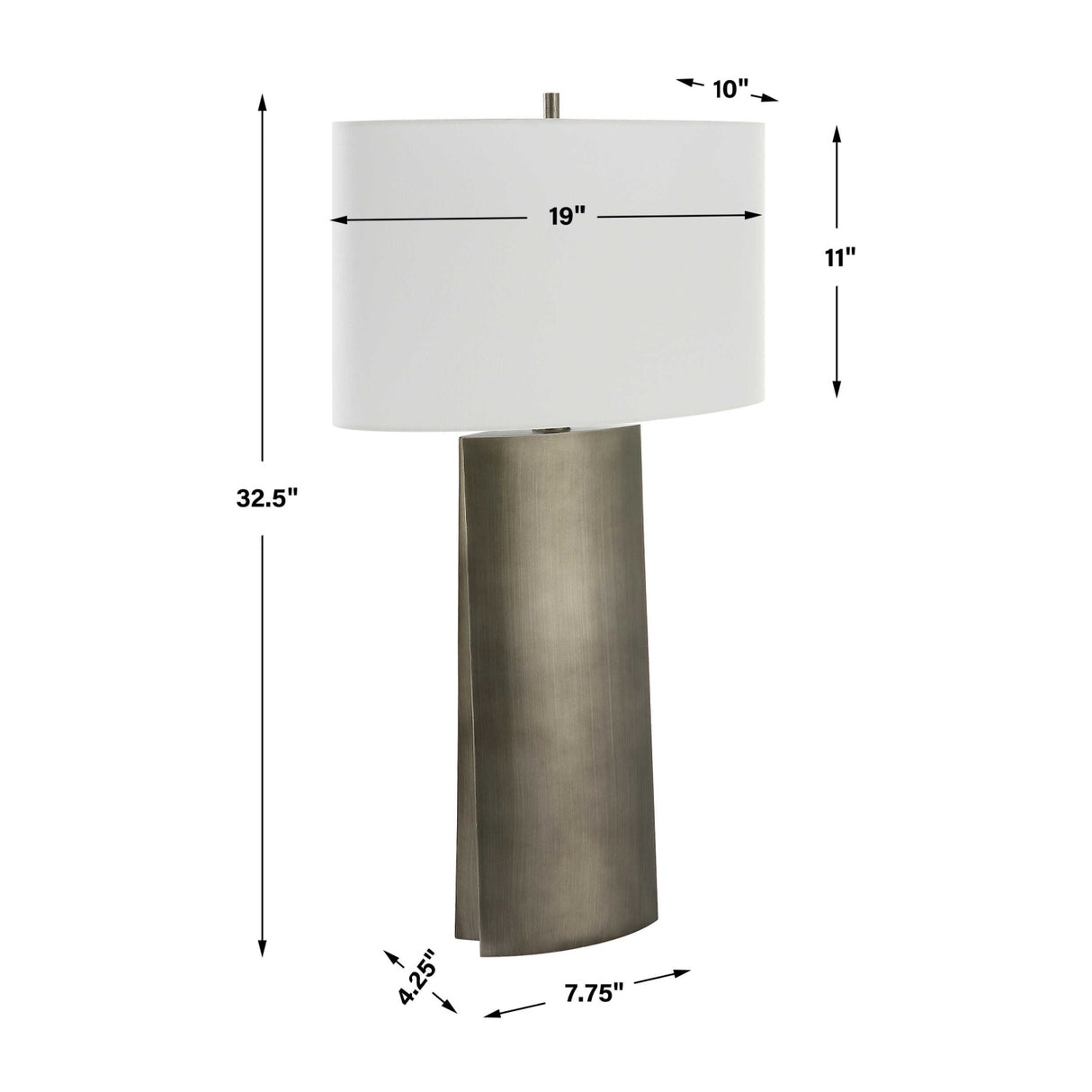   Gray Steel Table Lamp | Oroa.com