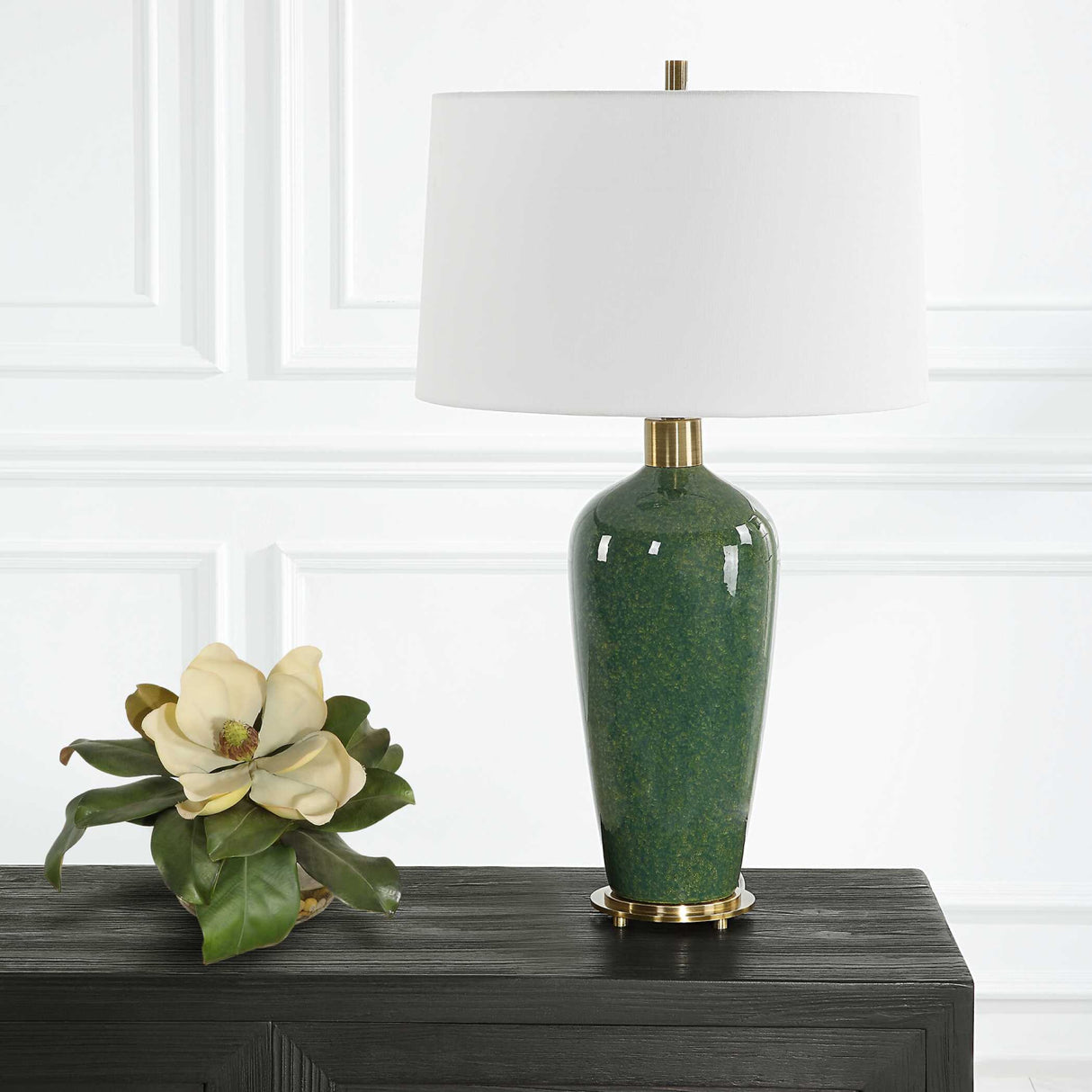   Mottled Green Ceramic Table Lamp | Oroa.com