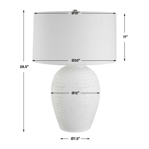   Urn-Shaped White Ceramic Table Lamp | Oroa.com