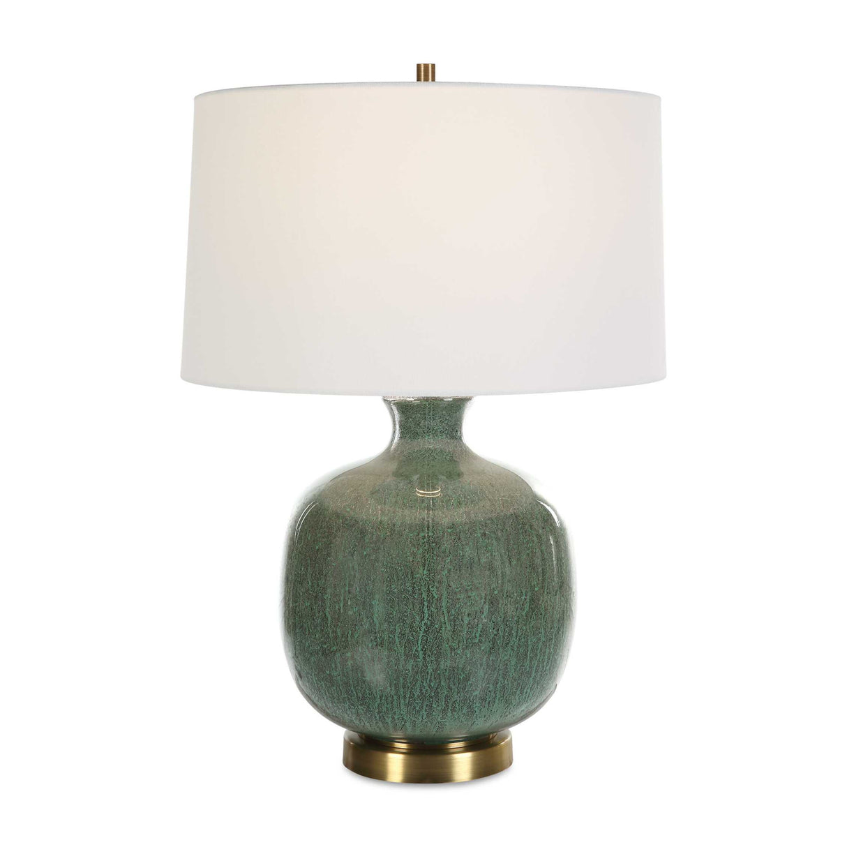   Aged Green Glass Table Lamp | Oroa.com