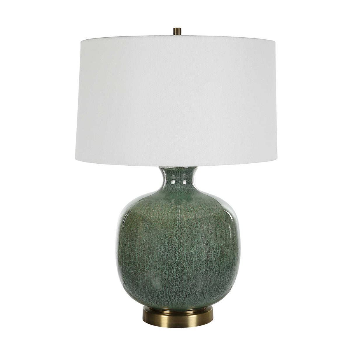   Aged Green Glass Table Lamp | Oroa.com