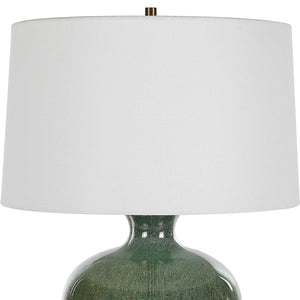  Aged Green Glass Table Lamp | Oroa.com