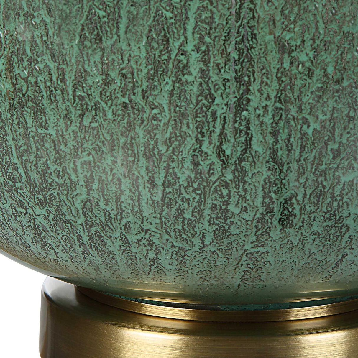   Aged Green Glass Table Lamp | Oroa.com