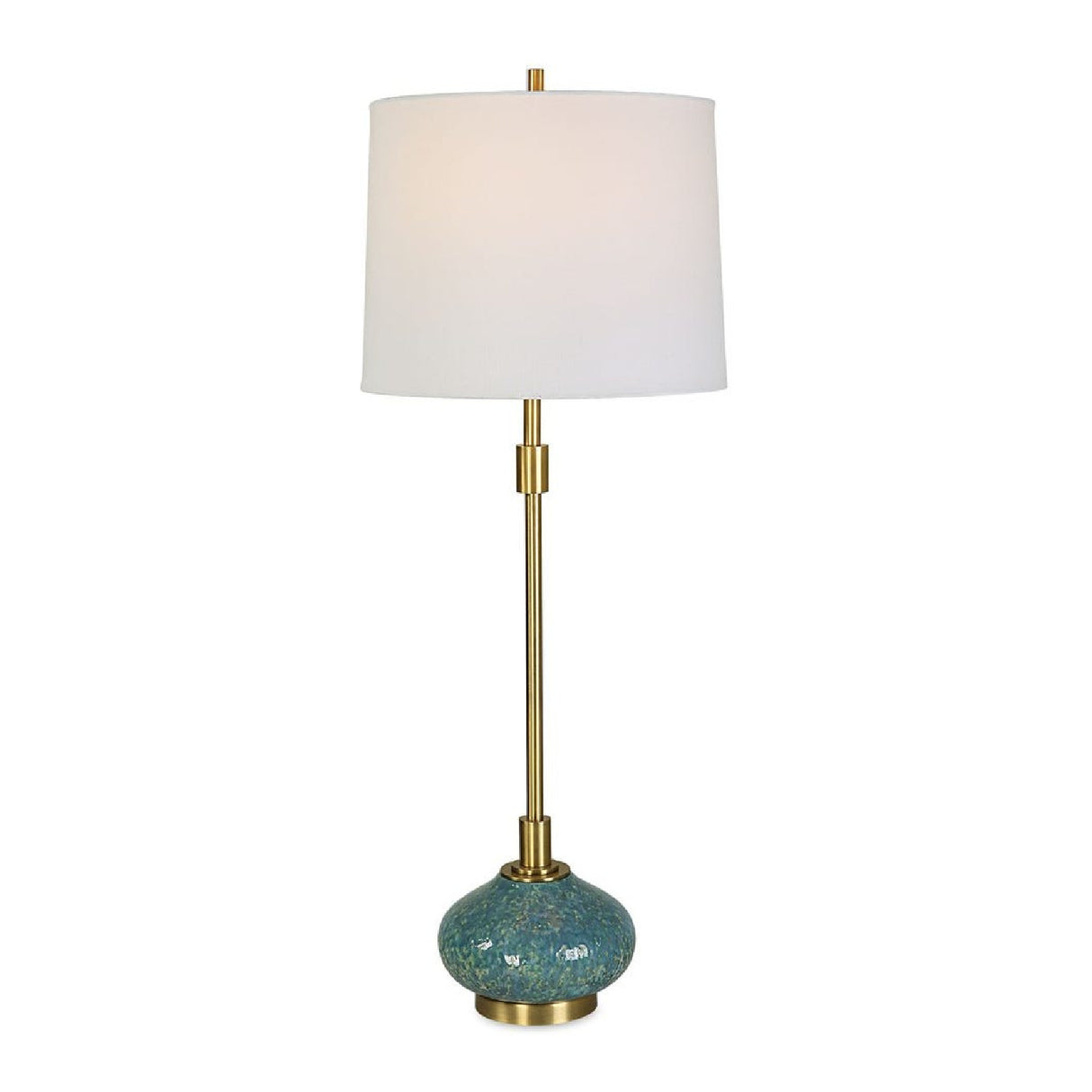   Blue Glazed Ceramic Buffet Lamp | Oroa.com