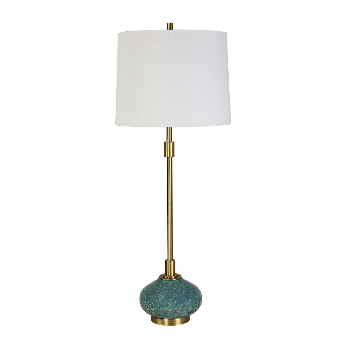   Blue Glazed Ceramic Buffet Lamp | Oroa.com