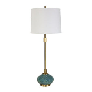   Blue Glazed Ceramic Buffet Lamp | Oroa.com