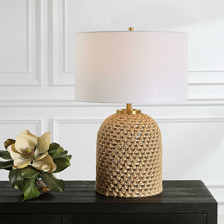   Knotted Natural Rope Table Lamp | Oroa.com