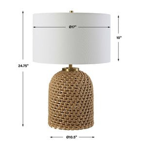   Knotted Natural Rope Table Lamp | Oroa.com