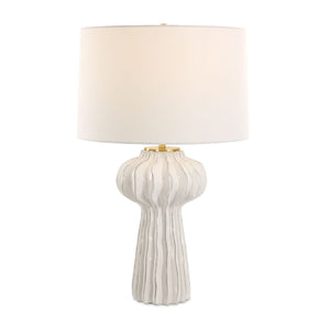   White Ridged Porcelain Table Lamp | Oroa.com