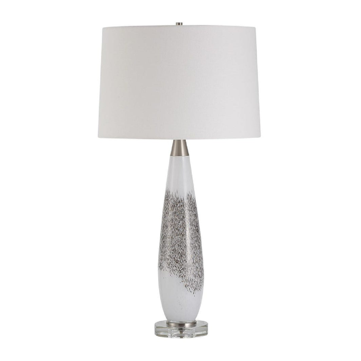   Gray & Silver Glass Table Lamp | Oroa.com