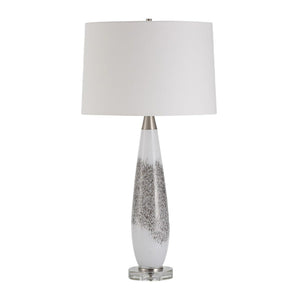   Gray & Silver Glass Table Lamp | Oroa.com