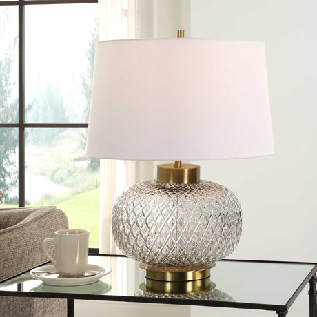   Lattice Embossed Glass Table Lamp | Oroa.com