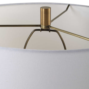   White Ceramic Ridged Table Lamp | Oroa.com
