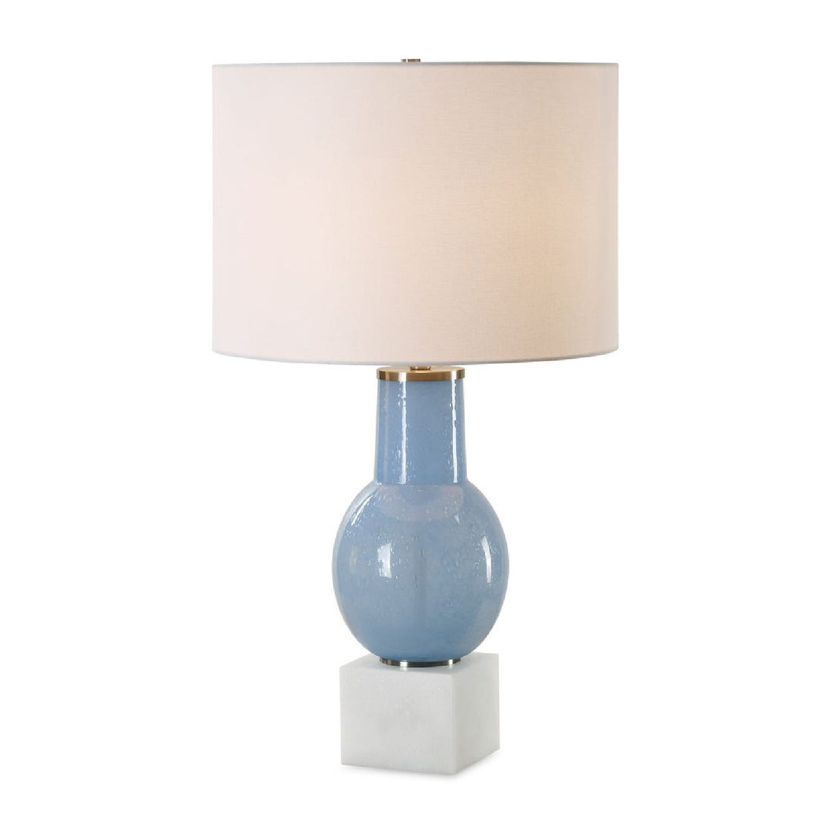   Seeded Blue Glass Table Lamp | Oroa.com