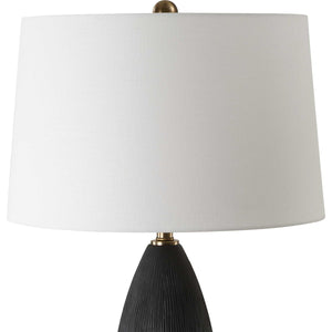   Textured Black Ceramic Table Lamp | Oroa.com